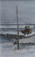 Load image into Gallery viewer, Vintage Art Mid Century Oil Painting Coastal Scene from Sweden