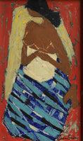 Load image into Gallery viewer, Mid Century Vintage Original Figurative Oil Painting from Sweden