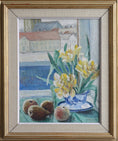 Load image into Gallery viewer, Mid Century Vintage Original Floral Oil Painting from Sweden 1954