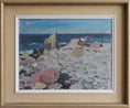 Load image into Gallery viewer, Vintage Mid Century Coastal Oil Painting from Sweden 1946