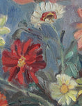 Load image into Gallery viewer, Vintage Art Still Life Original Floral Oil Painting From Sweden