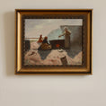 Load image into Gallery viewer, Vintage Mid Century Coastal Oil Painting from Sweden