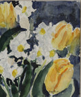 Load image into Gallery viewer, Original Vintage Watercolor of Spring Flowers from Sweden