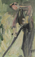 Load image into Gallery viewer, Vintage Mid Century Art Oil Painting From Sweden