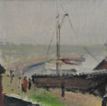 Load image into Gallery viewer, Vintage Mid Century Art Original Oil Painting from Sweden