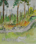 Load image into Gallery viewer, Vintage Art Room Original Landscape Oil Painting from Sweden