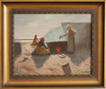 Load image into Gallery viewer, Vintage Mid Century Coastal Oil Painting from Sweden