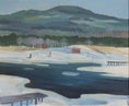 Load image into Gallery viewer, Mid Century Vintage Original Winterscape Oil Painting from Sweden