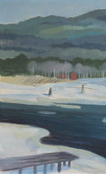 Load image into Gallery viewer, Mid Century Vintage Original Winterscape Oil Painting from Sweden