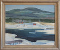 Load image into Gallery viewer, Mid Century Vintage Original Winterscape Oil Painting from Sweden
