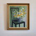 Load image into Gallery viewer, Large 1940's Original Vintage Art Floral Oil Painting from Europe