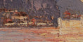 Load image into Gallery viewer, Vintage Art Room Mid Century Harbor Oil Painting from Sweden