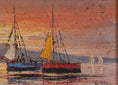 Load image into Gallery viewer, Vintage Art Room Mid Century Harbor Oil Painting from Sweden