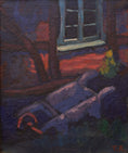 Load image into Gallery viewer, Vintage Art from Sweden Original Garden Oil Painting