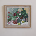Load image into Gallery viewer, Original 1940's Vintage Floral Oil Painting from Sweden
