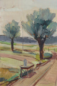 Load image into Gallery viewer, Colorful Vintage Original Farmhouse Oil Painting From Sweden