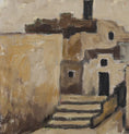 Load image into Gallery viewer, Vintage Art Room Original European Village Oil Painting from Sweden 1960's