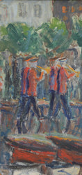 Load image into Gallery viewer, Vintage Art Room Original Mid Century Oil Painting from Sweden 1960's