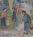 Load image into Gallery viewer, Vintage Original Street Scene Oil Painting From Sweden
