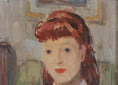 Load image into Gallery viewer, Mid Century Portrait Oil Painting By L Larsson Sweden