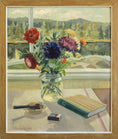 Load image into Gallery viewer, Vintage Mid Century Interior Oil Painting Dated 1955 from Sweden