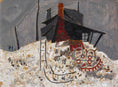 Load image into Gallery viewer, Mid Century Vintage Original 1950's Landscape Painting from Sweden