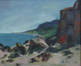 Load image into Gallery viewer, Mid Century Original Coastal Oil Painting by A Nilsson