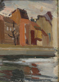 Load image into Gallery viewer, Original Mid Century Vintage Landscape Oil Painting