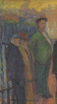 Load image into Gallery viewer, Vintage Art Room Oil Painting From Sweden by M Wallin 1950's