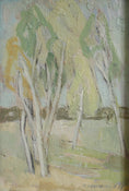 Load image into Gallery viewer, Original Oil Painting Vintage Landscape Mid Century from Sweden 1949