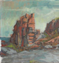 Load image into Gallery viewer, Mid Century Original Coastal Oil Painting From Sweden