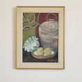 Load image into Gallery viewer, Mid Century Vintage Original Colorful Still Life Oil Painting from Sweden