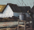 Load image into Gallery viewer, Original Vintage Mid Century Farmhouse Oil Painting Sweden