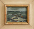 Load image into Gallery viewer, Original Mid Century 1955 Seascape Oil Painting Vintage Art Room Sweden