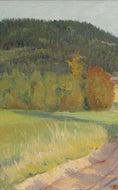Load image into Gallery viewer, Mid Century Landscape Oil Painting From Sweden by S Holmgren