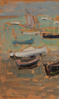 Load image into Gallery viewer, Vintage Art Room Original 1950's Mid Century Coastal Oil Painting