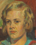 Load image into Gallery viewer, Vintage Original Girl's Portrait Oil Painting from Sweden