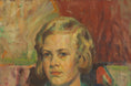 Load image into Gallery viewer, Vintage Original Girl's Portrait Oil Painting from Sweden