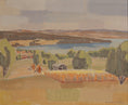 Load image into Gallery viewer, Original Landscape Oil Painting Vintage Mid Century From Sweden