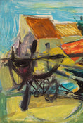 Load image into Gallery viewer, Mid Century Original Abstract Oil Painting from Sweden