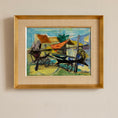 Load image into Gallery viewer, Mid Century Original Abstract Oil Painting from Sweden