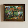 Load image into Gallery viewer, Original Vintage Colorful Harvest Oil Painting from Sweden