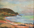 Load image into Gallery viewer, Mid Century Vintage Coastal Oil Painting from Sweden 1943
