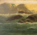 Load image into Gallery viewer, Original Seascape Oil Painting Vintage From Sweden