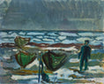 Load image into Gallery viewer, Vintage Art Room Mid Century Vintage Coast Oil Painting