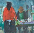 Load image into Gallery viewer, Colorful Mid Century Original Interior Oil Painting From Sweden
