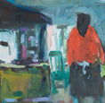 Load image into Gallery viewer, Colorful Mid Century Original Interior Oil Painting From Sweden