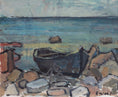 Load image into Gallery viewer, Vintage Mid Century Expressionist Oil Painting from Sweden Signed Emland