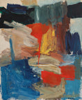 Load image into Gallery viewer, Large Mid Century Vintage Art Abstract Oil Painting Sweden