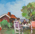Load image into Gallery viewer, Vintage Art Mid Century Original Coastal OIl Painting by U Karlsson